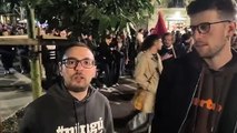 Dos manifestantes describen la situación 