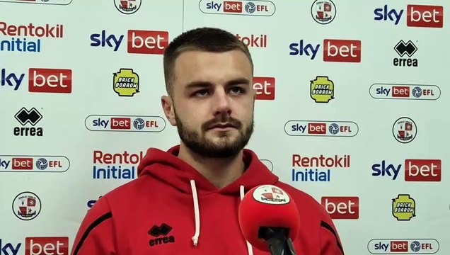 Crawley Town defender Charlie Barker on Reds win over Rotherham United