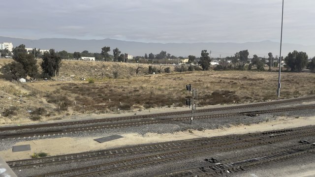 UP 8387 Leads Eastbound Intermodal Stack Train Rolling Through West Colton Yard.