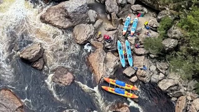 Man's leg amputated after he became trapped in Tasmania's Franklin River for more than 20 hours