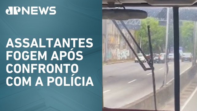 Criminosos fazem arrastão e apontam armas para motoristas no Elevado Paulo de Frontin, RJ