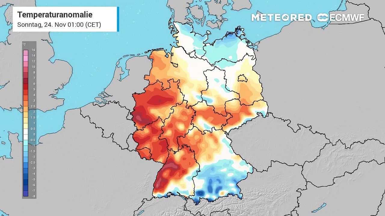 Es ist deutlich zu warm- die Tageshöchstwerte liegen für die Jahreszeit 10 bis 12 Grad zu hoch