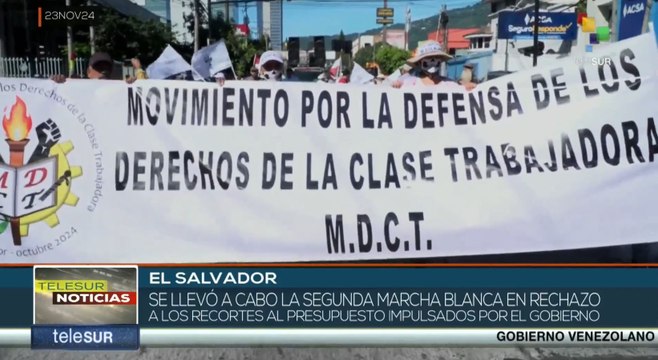 Salvadoreños se manifiestan en rechazo a políticas de Nayib Bukele