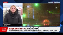 Ankara'ya yılın ilk karı düştü, başkent beyaza büründü