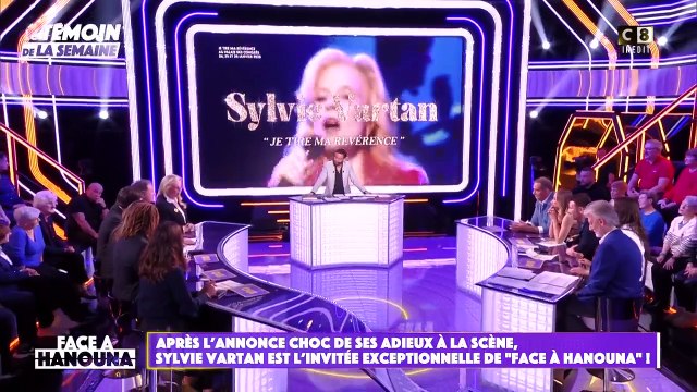 Sylvie Vartan a expliqué hier soir dans Face à Hanouna pourquoi elle a décidé de faire ses adieux à la scène : C'est un point final irrévocable. Je ne veux surtout pas me traîner sur scène !