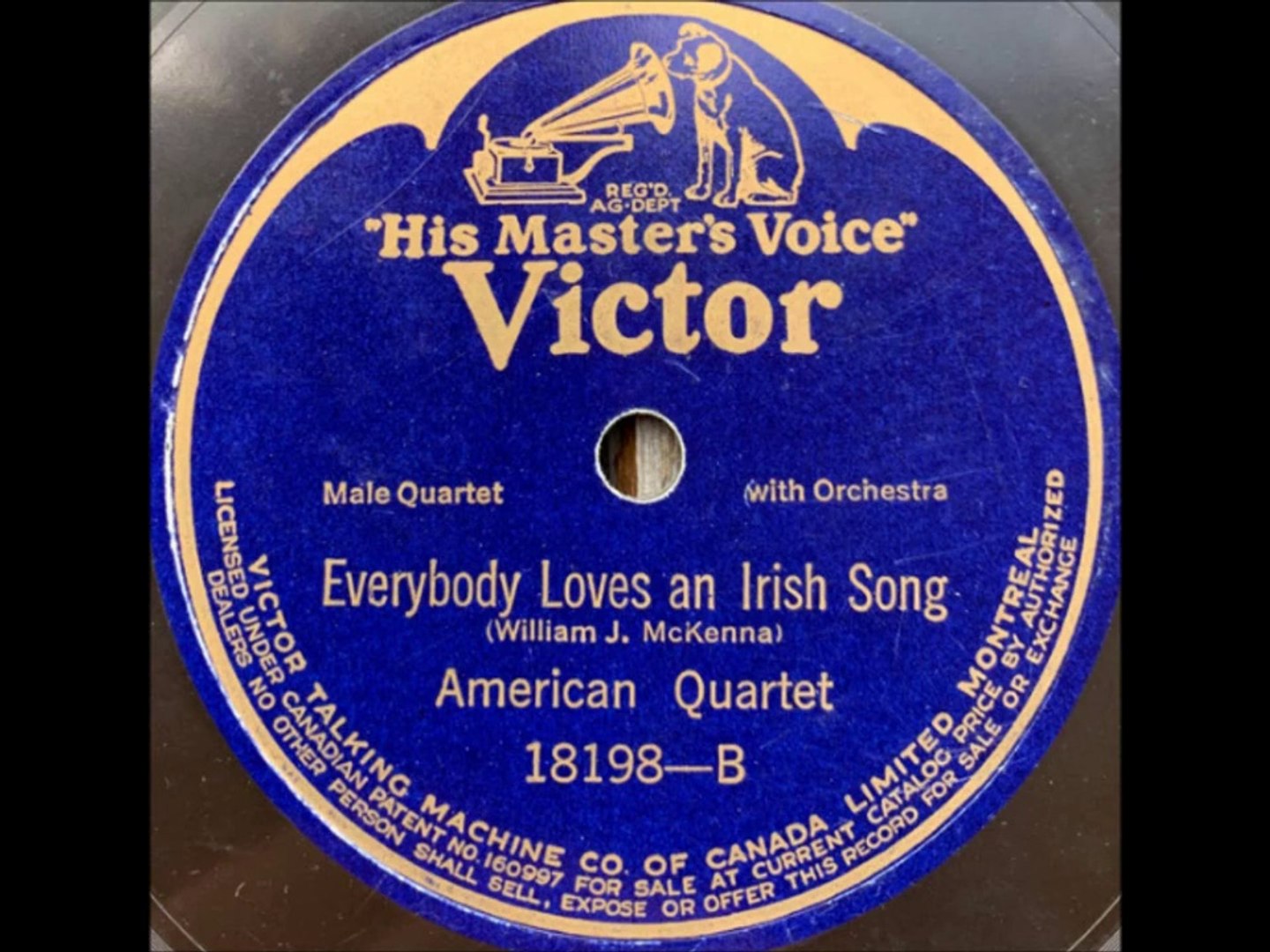 ⁣American Quartet - Everybody Loves An Irish Song (1916)