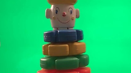 Counting to (6) six.CLOWN-TOY-BLOCK-PYRAMID….ASSEMBLING…Colors….Kids/children.