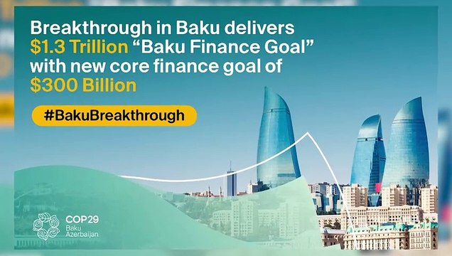 La COP29 logra un acuerdo final con 290.000 millones al año en financiación climática