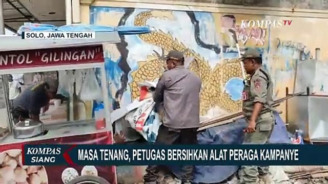 Masa Tenang Pilkada, Petugas Gabungan Sisir dan Copot APK di 5 Kecamatan di Solo
