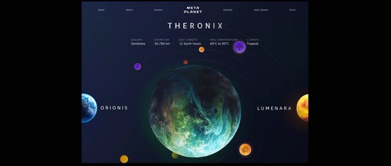 Animating Planet Website Design