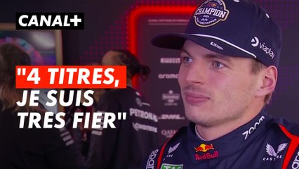 La réaction de Max Verstappen au micro de CANAL+ après son 4e titre en Formule 1