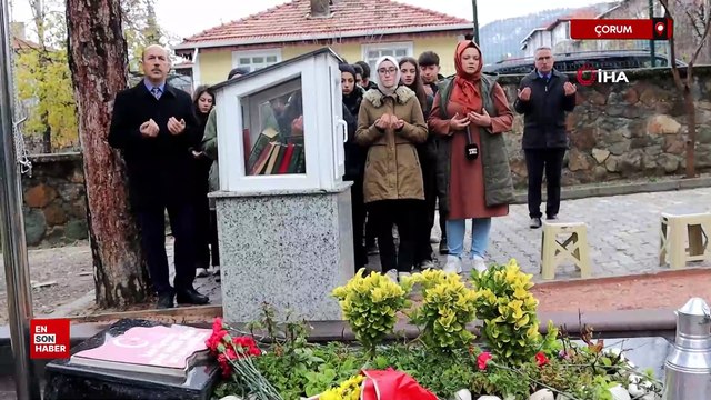 Çorum'da PKK'nın şehit ettiği Aybüke öğretmen mezarı başında dualarla anıldı