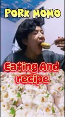 Nepali style pork momo recipe and eating mukbang video Nepali mini vlog