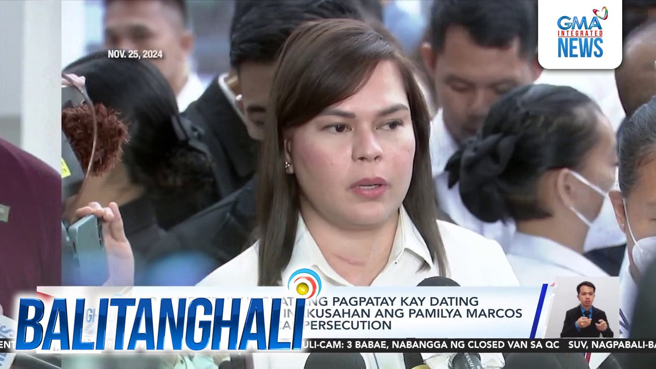 VP Duterte, inungkat ang pagpatay kay dating Sen. Ninoy Aquino; inakusahan ang pamilya Marcos na kilala sa political persecution | Balitanghali