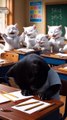 Cute Black  Cat School life insult and white Cats hybrids❤️#shorts #animals #kids #shorts