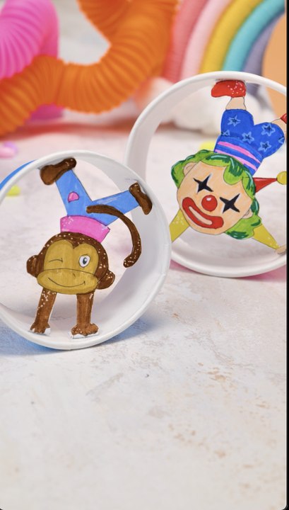 Bricolage simple pour une fête d'enfants sur le thème du cirque 🤡 #diy #bricolage