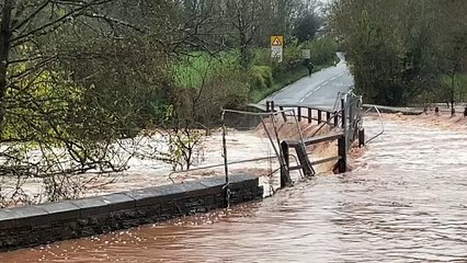 River Trothy Floods B4293 Near Monmouth 🚧