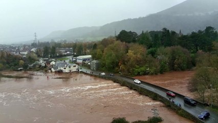Drone footage of Abergavenny floods!