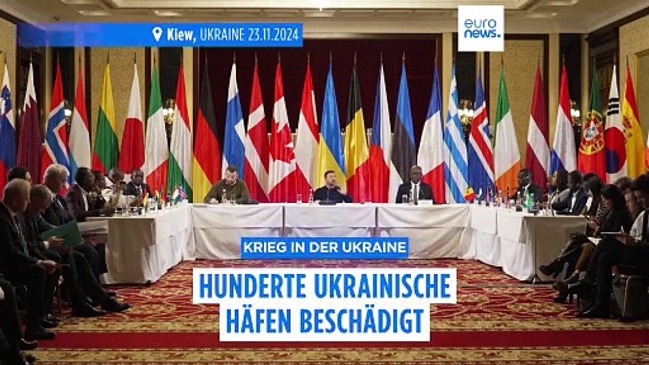 321 Hafenanlagen durch Krieg beschädigt - Selenskyj sieht Gefahr für Getreideexporte
