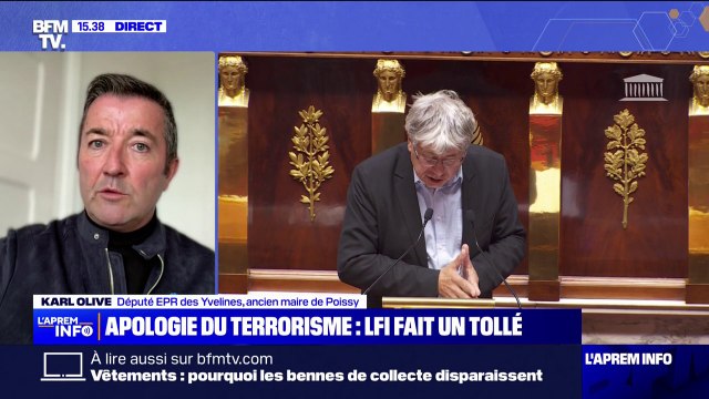 Projet d'abrogation du délit d'apologie du terrorisme porté par LFI: Une énormité de proposition de loi , réagit Karl Olive (EPR)