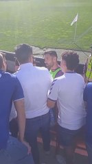 Enric Gallego, da la cara ante los seguidores del CD Tenerife tras caer en Albacete