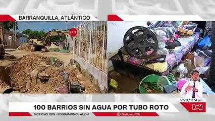 Emergencia en Barranquilla: más de 70 barrios sin agua por rotura de tubería