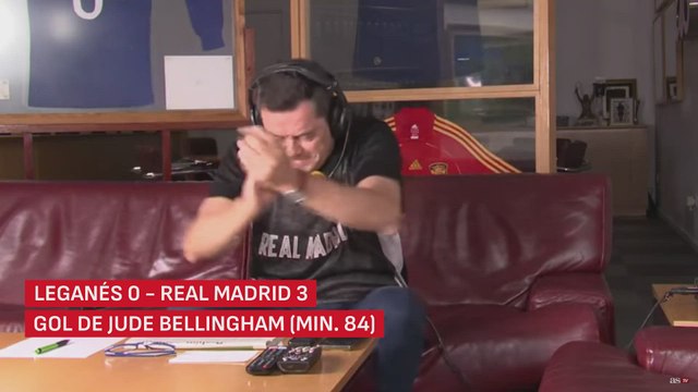 Éxtasis final de Roncero con el gol de Jude Bellingham