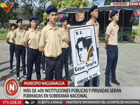 Estudiantes de 466 planteles del edo. Carabobo serán formados en soberanía nacional