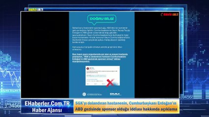 SGK’yı dolandıran hastanenin, Cumhurbaşkanı Erdoğan’ın ABD gezisinde sponsor olduğu iddiası