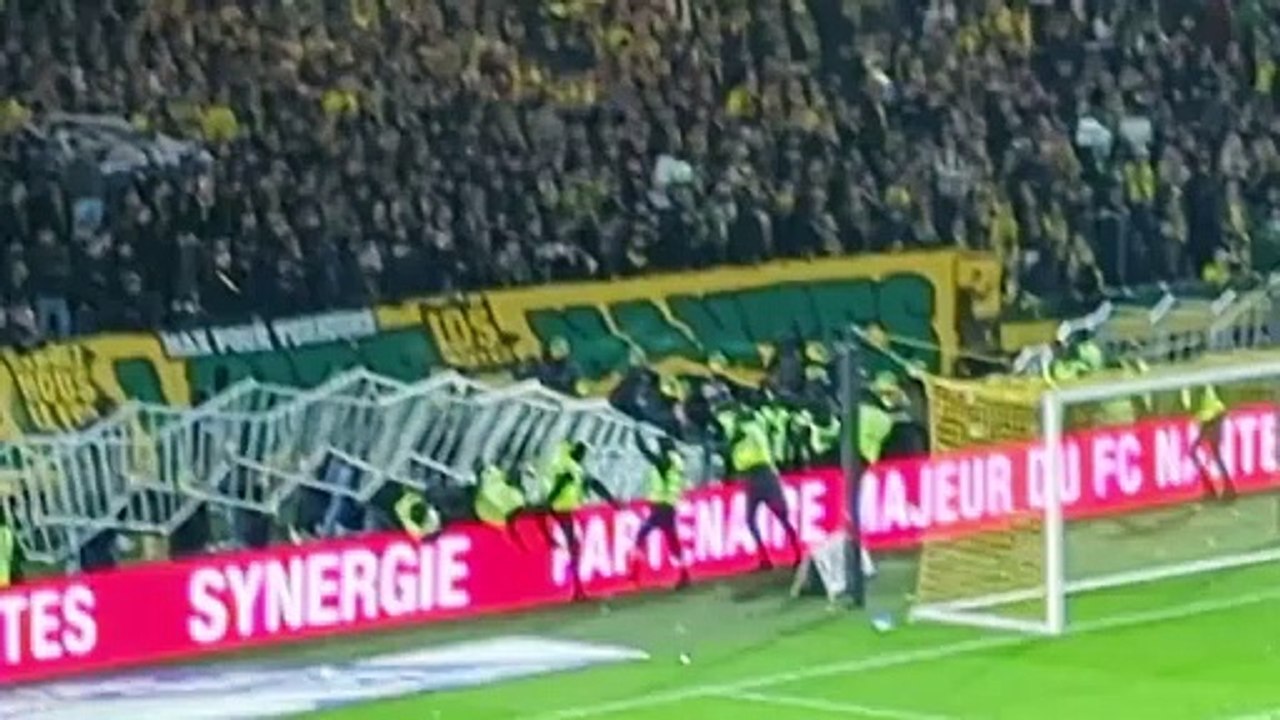 Débordements au stade de la Beaujoire lors du match FC Nantes - Le Havre (HAC) [Ligue 1 2024 -2025]