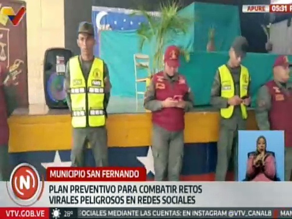 Apure | Organismos de seguridad realizan plan preventivo para combatir los retos virales peligrosos
