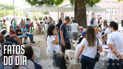 Ação de check-up na Praça da República realiza exames para descobrir doenças vasculares.