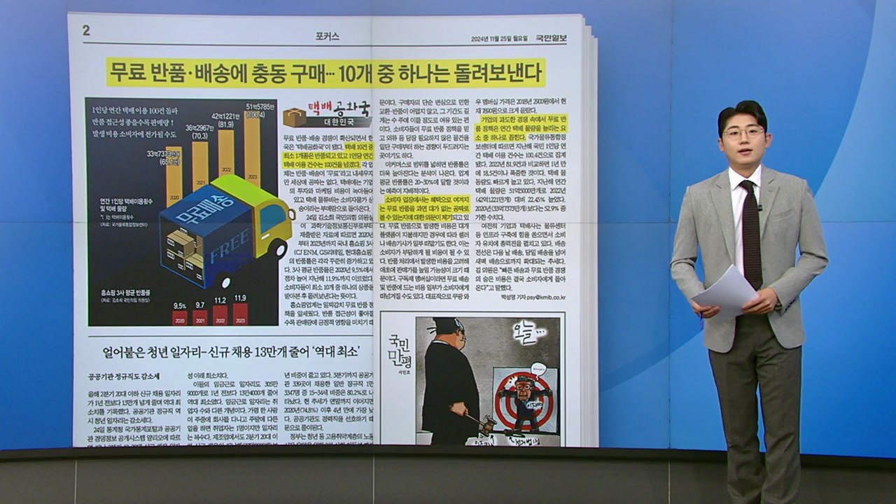 [스타트 브리핑] 무료 반품·배송에 충동 구매... 10개 중 하나는 돌려보낸다 / YTN