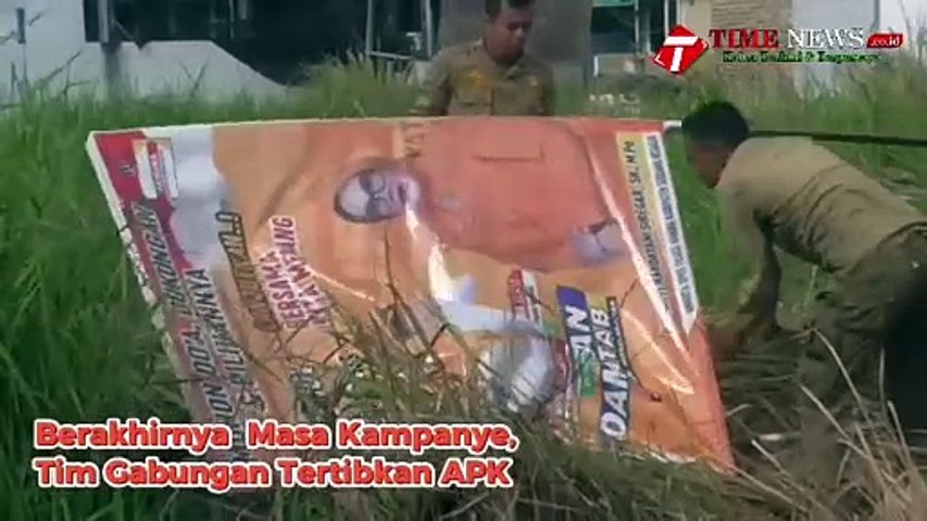 Berakhirnya  Masa Kampanye, Tim Gabungan Tertibkan APK