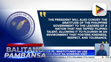 PBBM, magtutungo sa UAE para sa isang araw na working visit