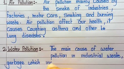 Essay on Pollution in english_Pollution par essay_Pollution essay in english writing_Pollution essay