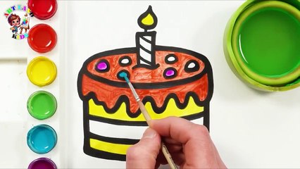🍰 Cake, 🌈 Rainbow Heart, & 🍕 Pizza – Triple Drawing & Coloring Fun for Kids! 🎨