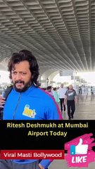 Ritesh Deshmukh at Mumbai Airport Today
