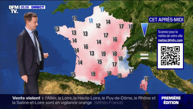 De la pluie du sud-ouest au nord-est de la France, avec des températures comprises entre 11°C et 21°C... La météo de ce lundi 25 novembre