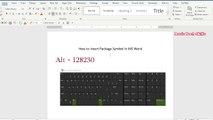 How to insert Package Symbol in MS Word