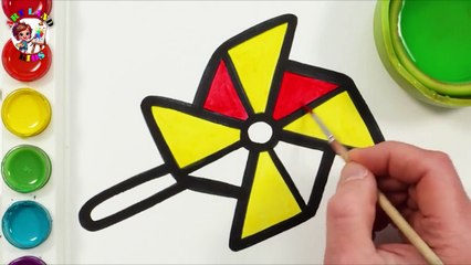 🎡 Toy Pinwheel & 🏥 Cartoon Hospital – Fun Drawing & Coloring for Kids! 🎨