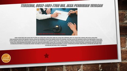 Tersedia, 0852-1401-7760 WA, Jasa Pendirian Yayasan