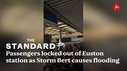 Passengers locked out of Euston station as Storm Bert causes power cut