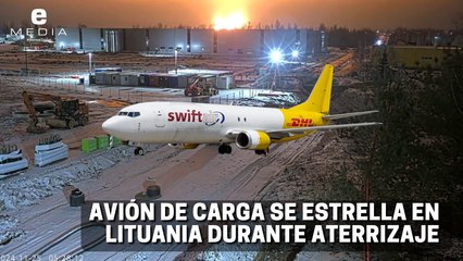 Avión de carga se estrella contra viviendas en Vilna; un tripulante sin vida