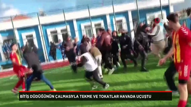 Bitiş düdüğünün çalmasıyla saha bir anda savaş meydanına döndü!