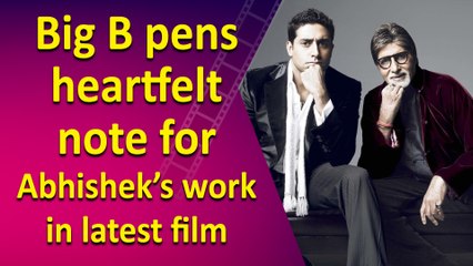 Big B pens heartfelt note for Abhishek’s work in latest film: You are Arjun Sen