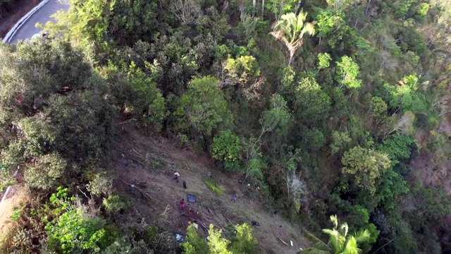 Local do acidente de ônibus na Serra da Barriga