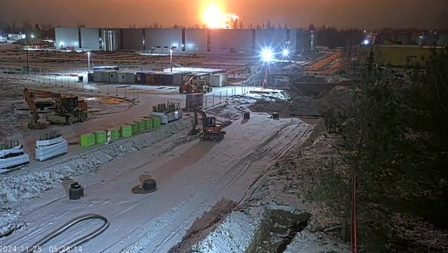 CCTV shows cargo plane bursting into flames as it crashes in Lithuania