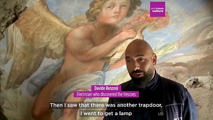 Electrician discovers 17th-century frescoes hidden behind false ceiling at Rome's Villa Farnesina
