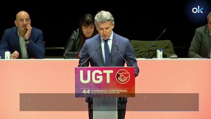 Feijóo en el congreso de UGT: "Soy hijo de un empleado que se fue al paro con 50 y pocos años"
